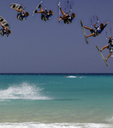 Kitesurfer in Action Playa de Sotavento CostaCalma by InsiderFuerteventura