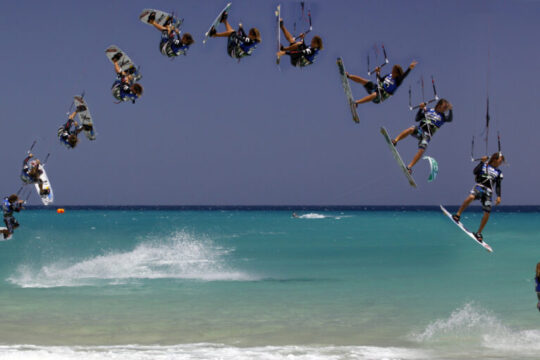 Kitesurfer in Action Playa de Sotavento CostaCalma by InsiderFuerteventura